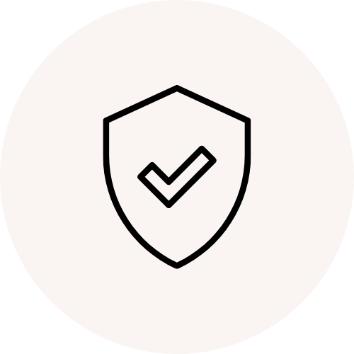 Shield icon with a check mark